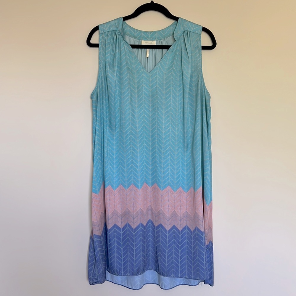 ANTHRO Nomad by Morgan Carper Herringbone Print Swing Dress
